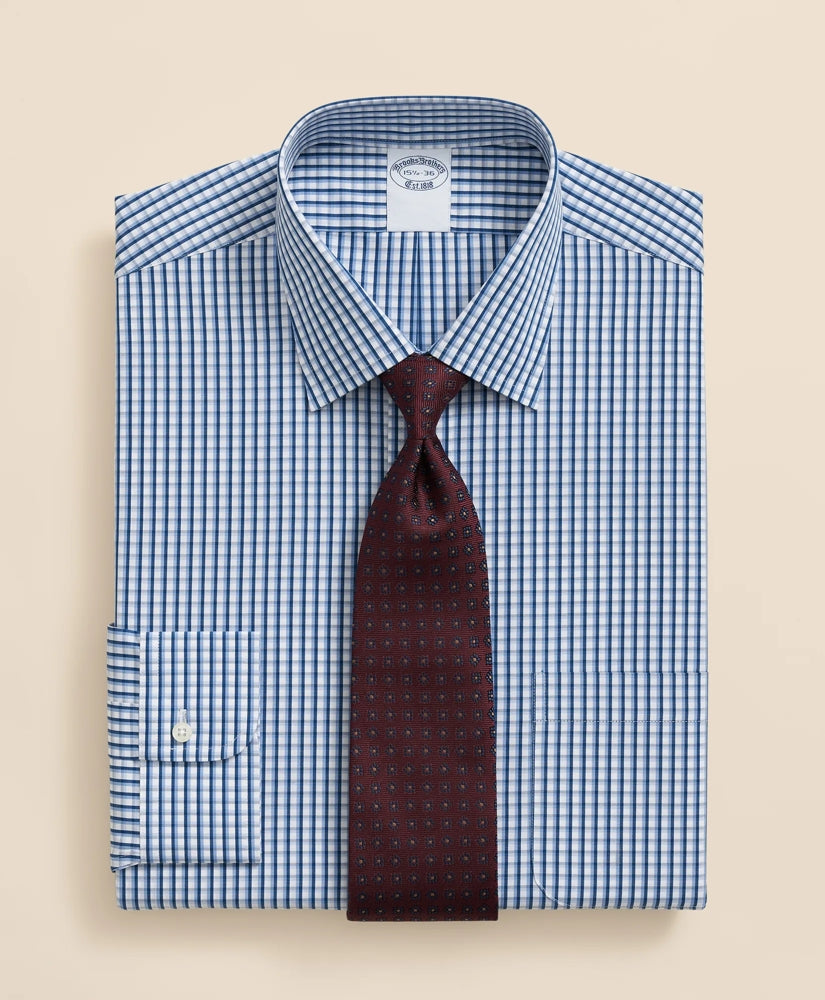 Pure Supima® Cotton Regular-Finish Ainsley Collar Check Dress Shirt