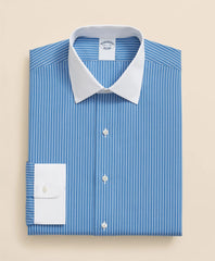 Ground Stripe Dress Shirt Pure Supima® Cotton Regular-Finish Ainsley Collar