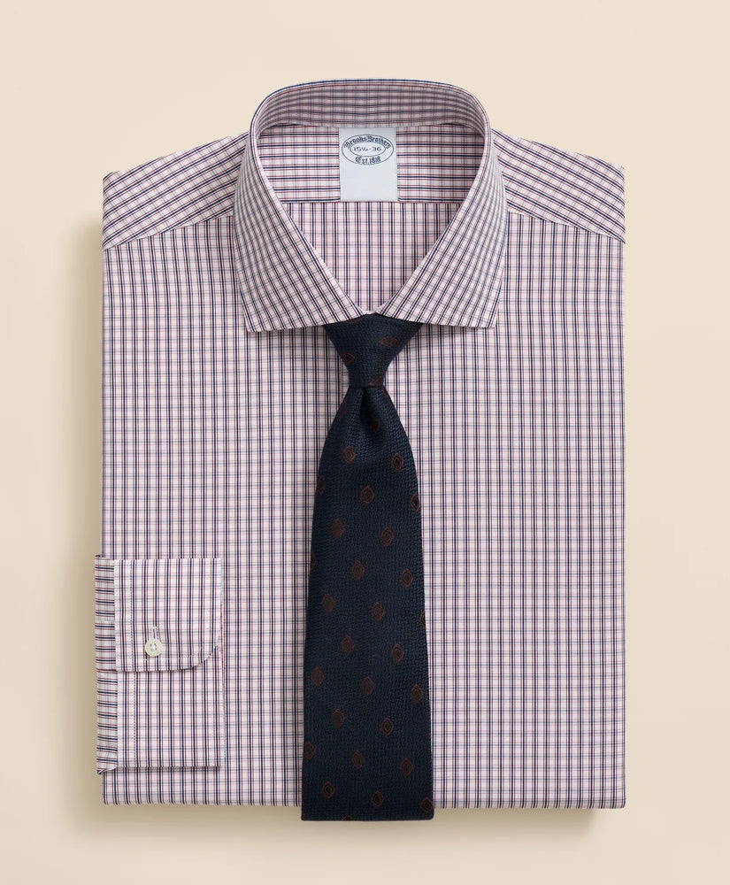 Micro Check Dress Shirt Pure Supima® Cotton Regular-Finish English Spread Collar