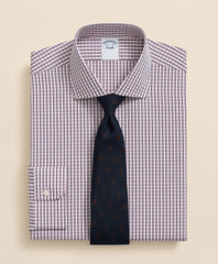 Micro Check Dress Shirt Pure Supima® Cotton Regular-Finish English Spread Collar