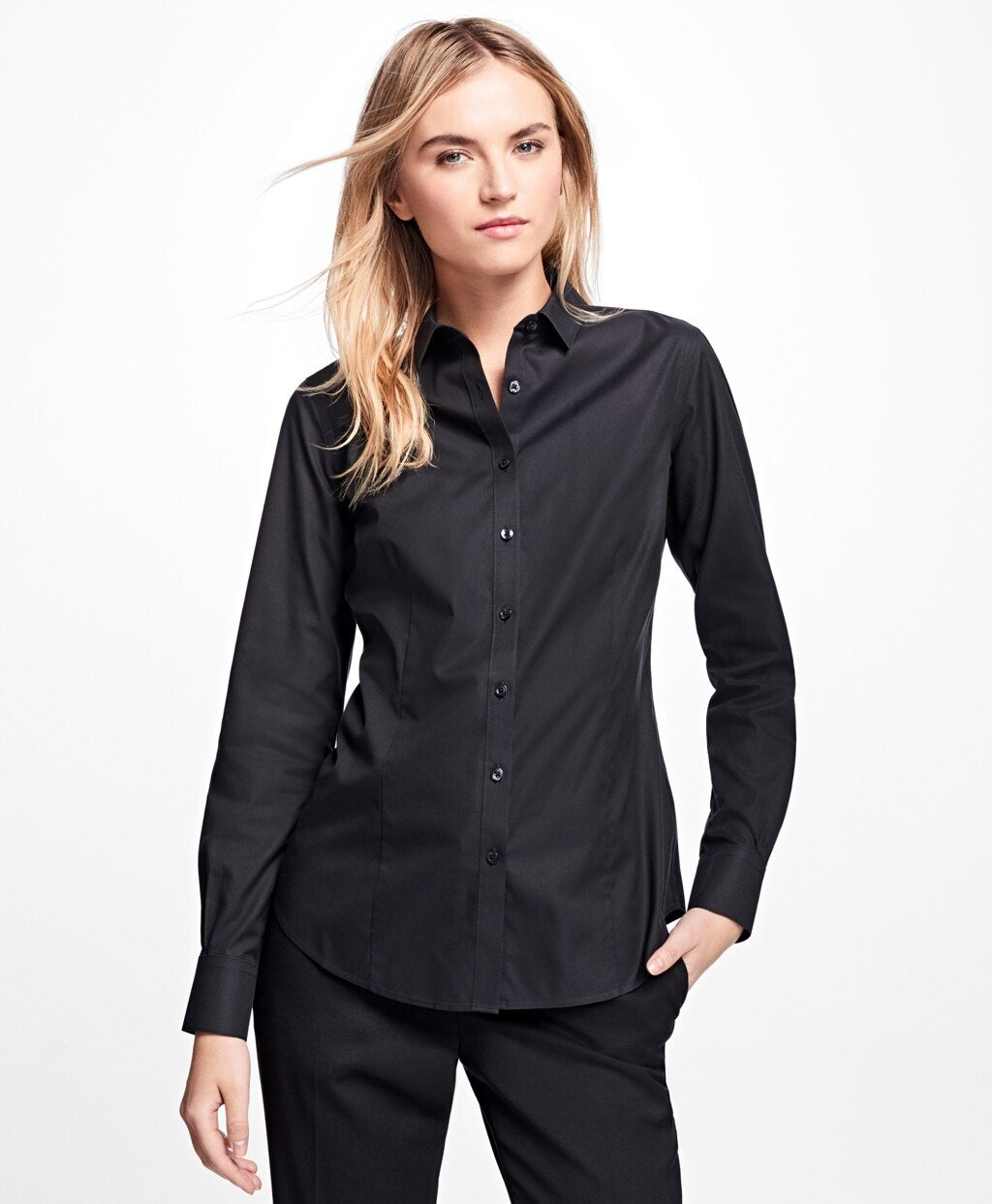 Petite Non-Iron Tailored-Fit Dress Shirt