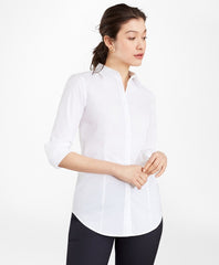 Petite Tailored-Fit Performance Non-Iron COOLMAX® Poplin Shirt