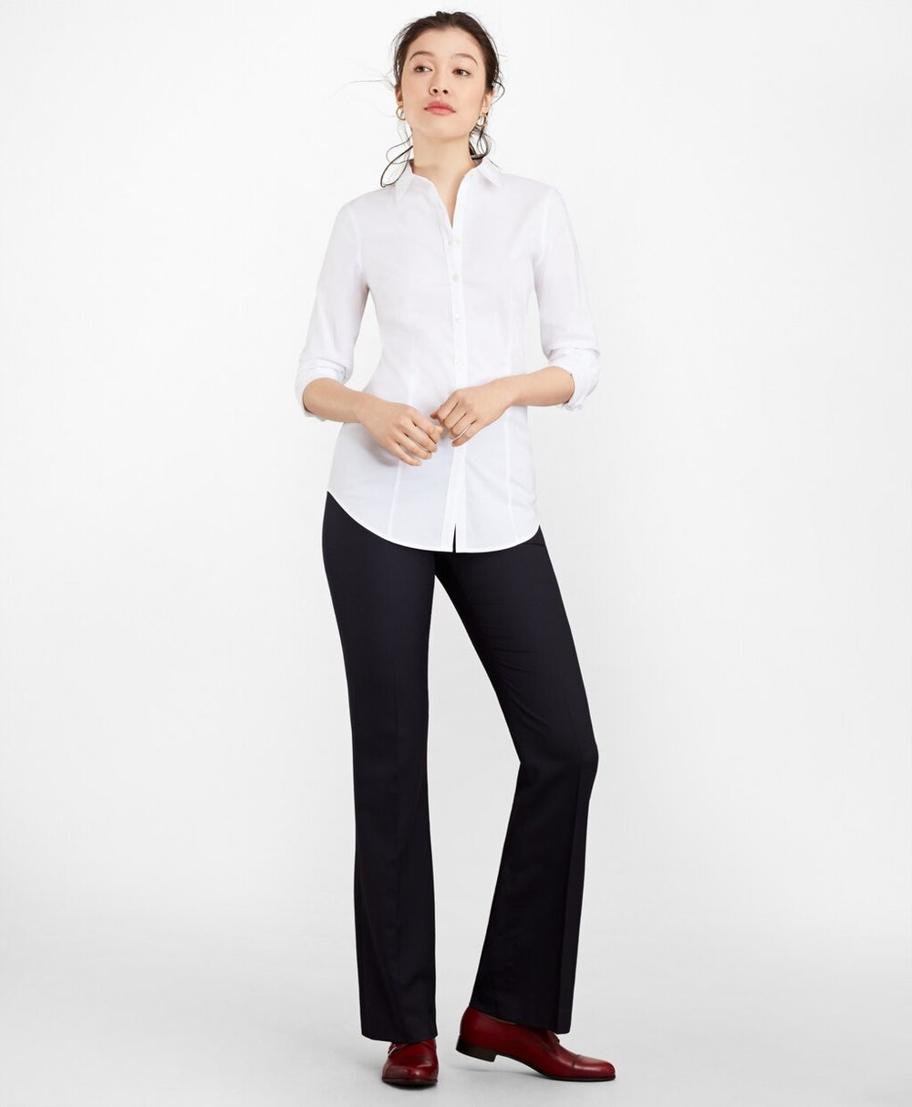 Petite Tailored-Fit Performance Non-Iron COOLMAX® Poplin Shirt