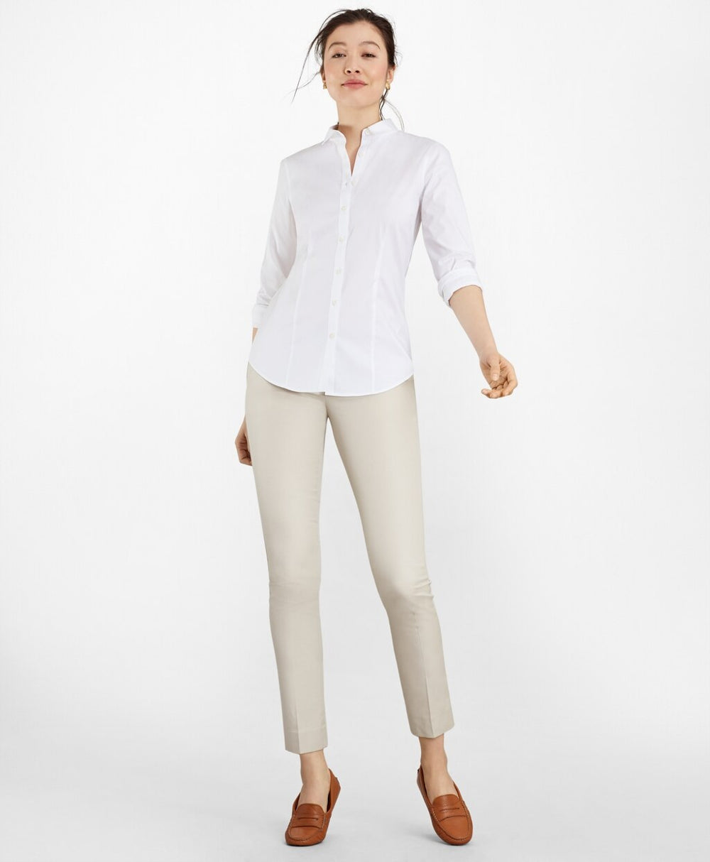 Petite Tailored-Fit Performance Non-Iron COOLMAX® Twill Shirt