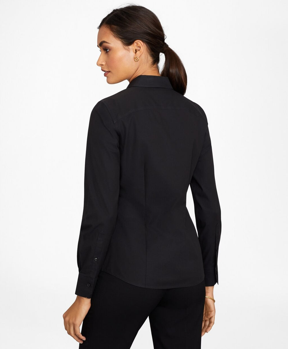 Petite Non-Iron Tailored-Fit Stretch Supima® Cotton Dress Shirt