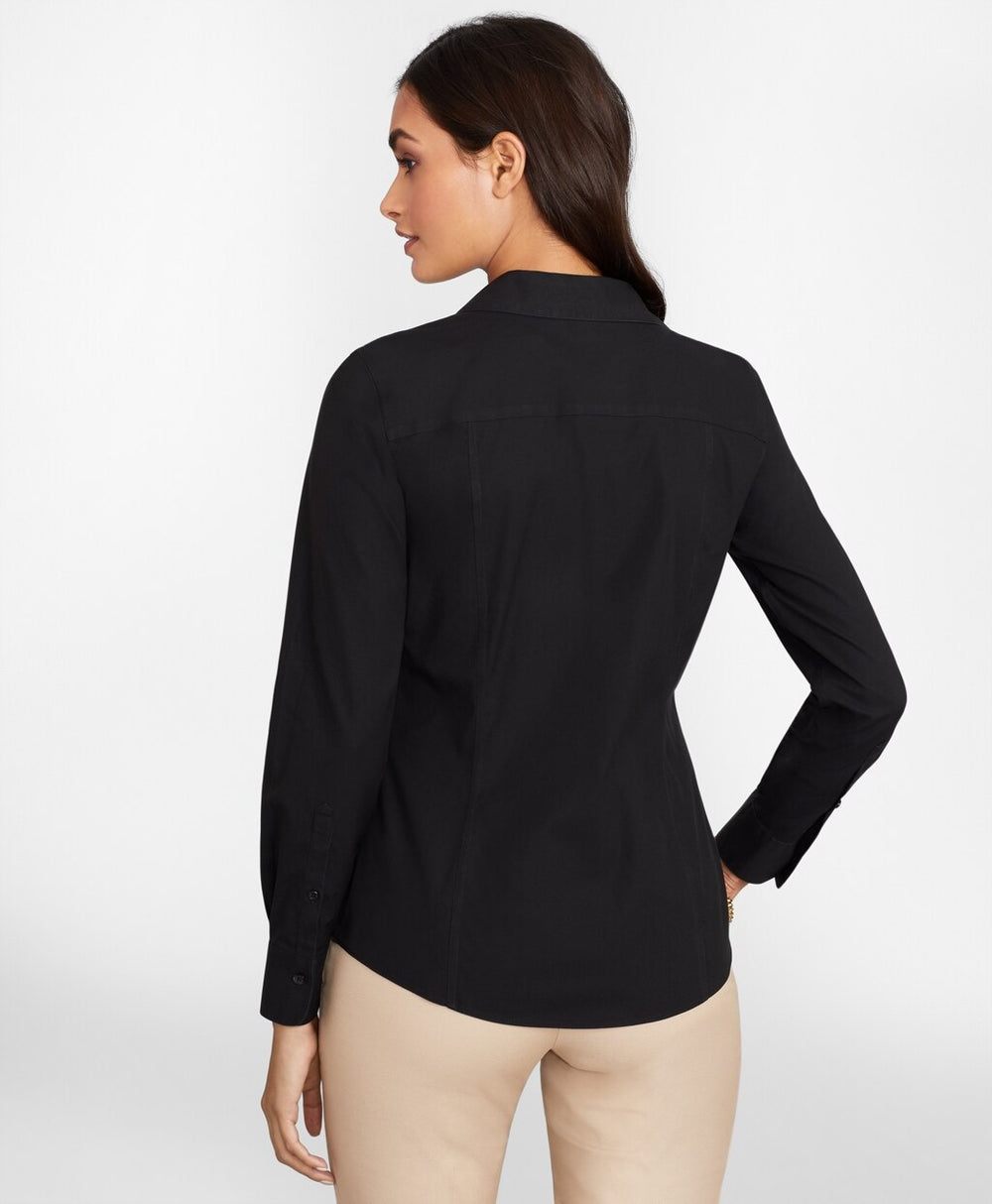 Petite Non-Iron Stretch Supima® Cotton Fitted Dress Shirt