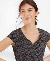 Petite Floral Jacquard Sheath Dress