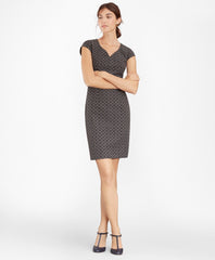 Petite Floral Jacquard Sheath Dress