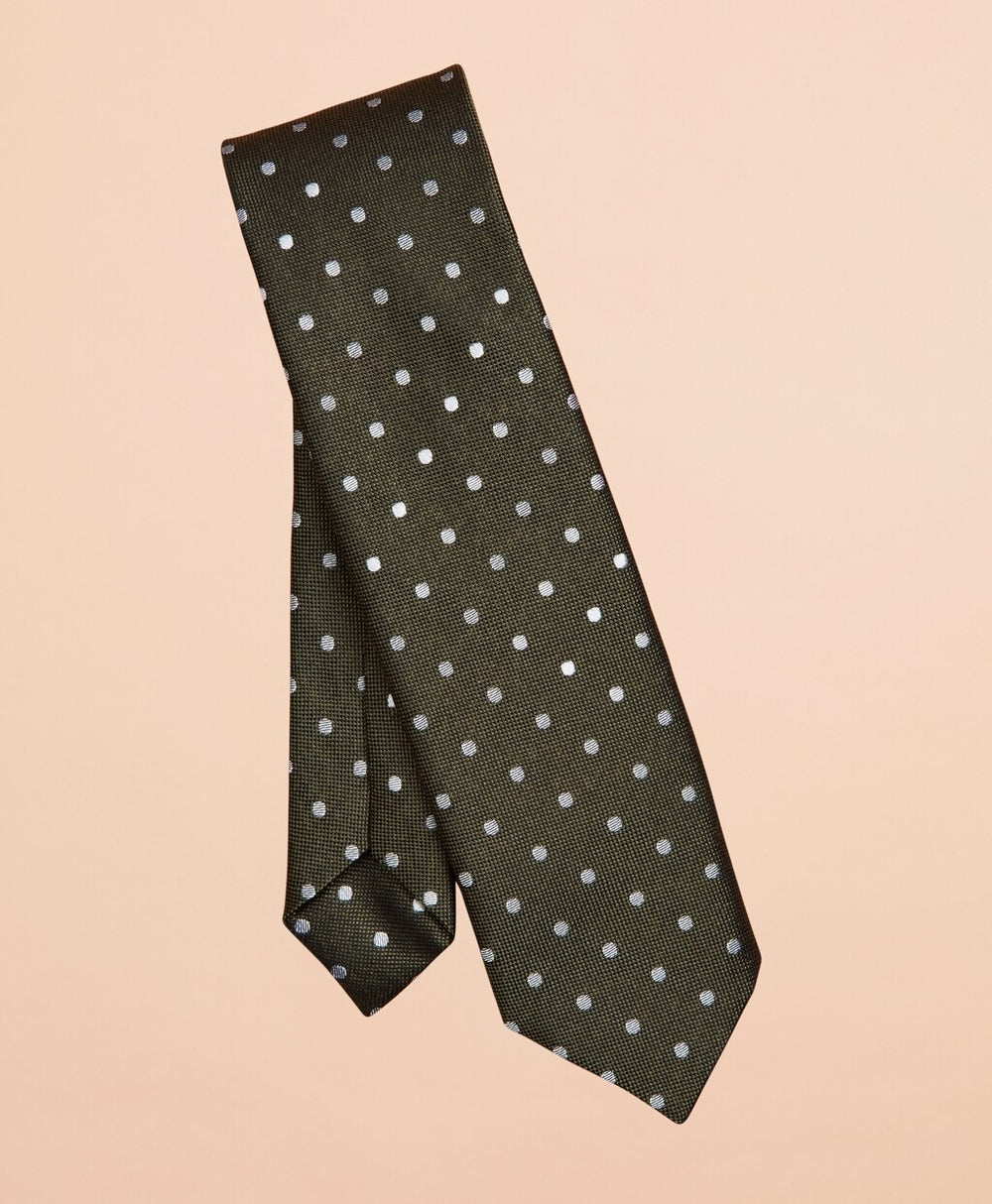 End-on-End Dotted Silk Tie