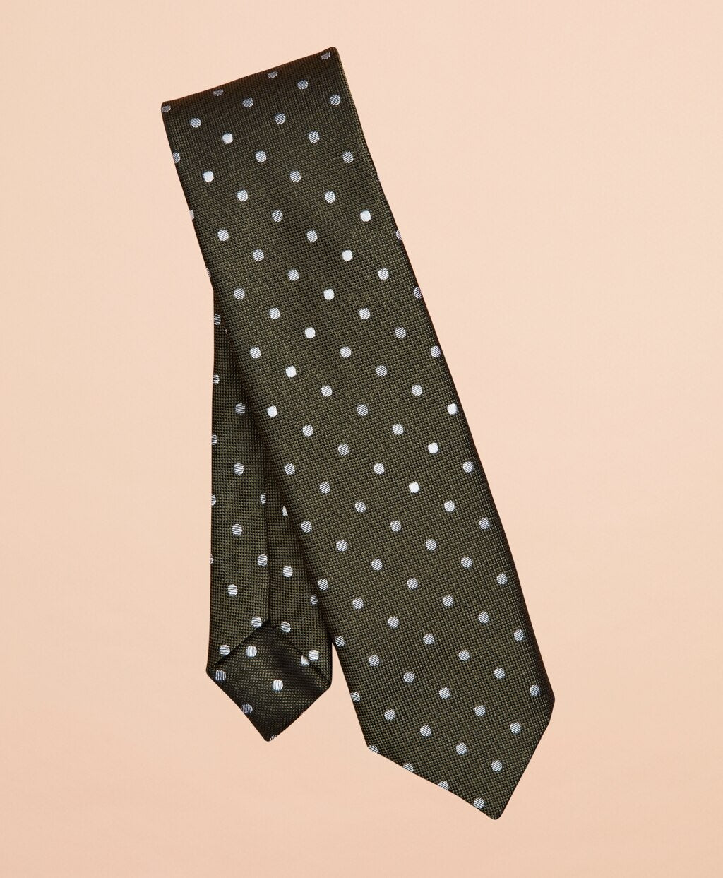 End-on-End Dotted Silk Tie