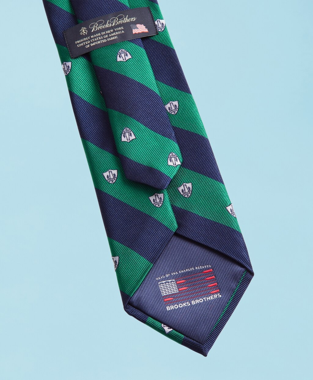 Head Of The Charles® Regatta Striped Shield Slim Tie