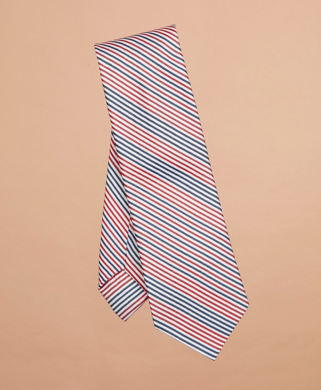 Alternating Stripe Silk-Blend Tie