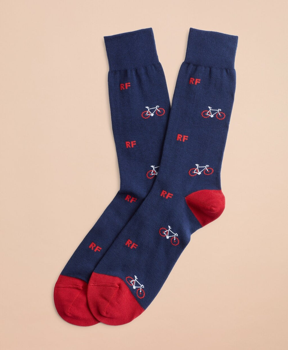 Bicycle Print Crew Socks