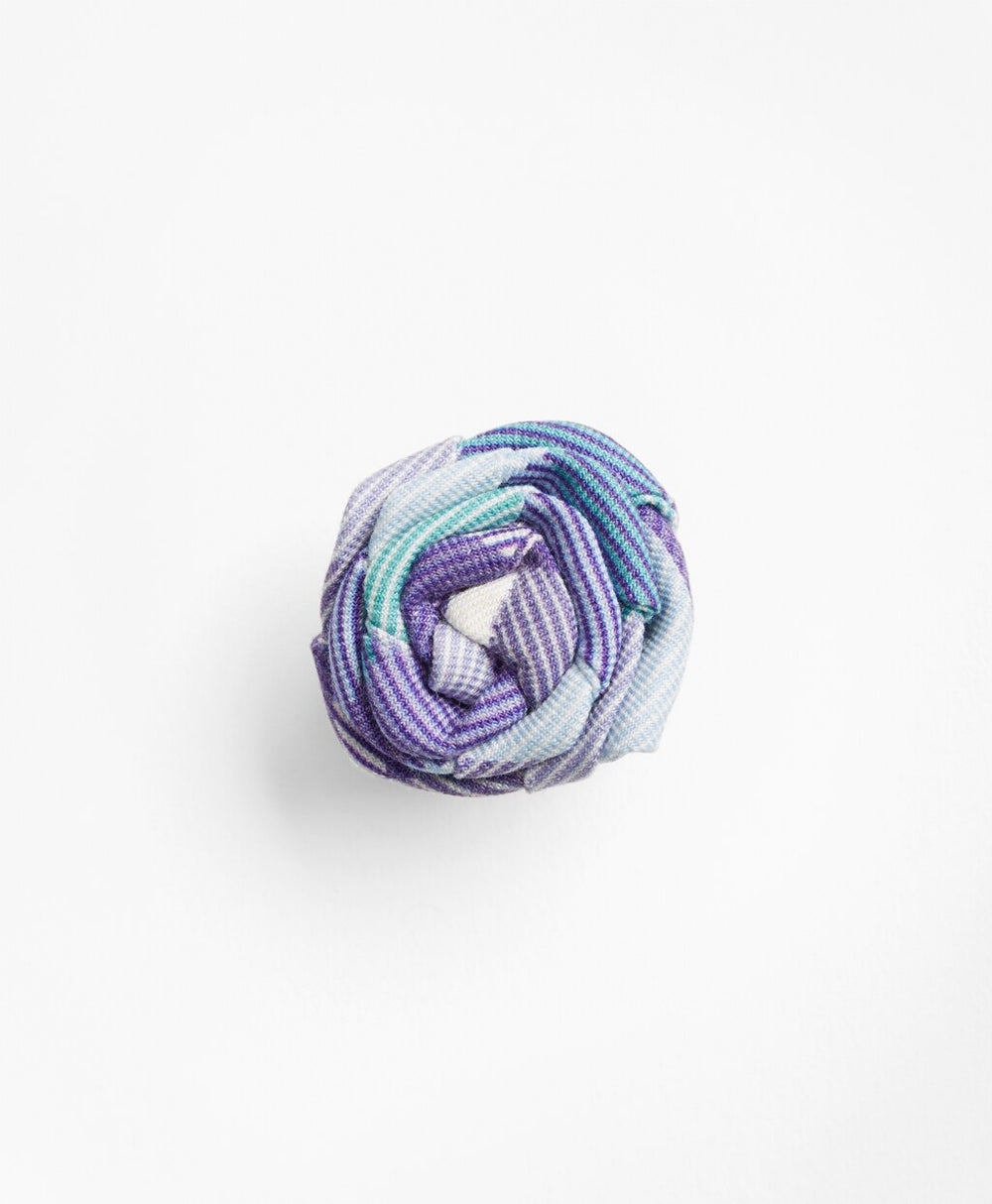 Stripe Lapel Flower