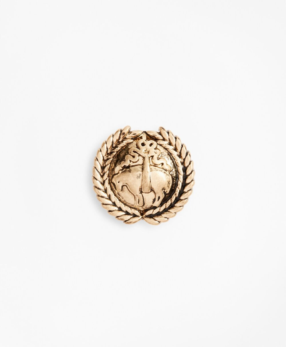 Gold-Tone Laurel Crest Lapel Pin