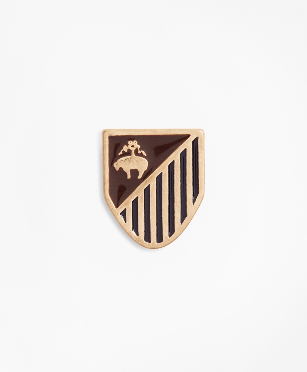Gold-Tone Shield Lapel Pin