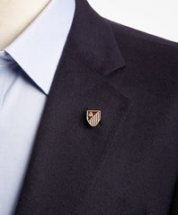 Gold-Tone Shield Lapel Pin