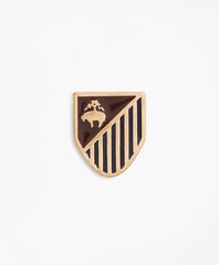 Gold-Tone Shield Lapel Pin