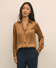 Relaxed Fit Silk Charmeuse Blouse