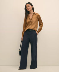 Relaxed Fit Silk Charmeuse Blouse