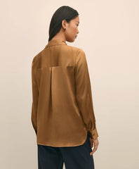 Relaxed Fit Silk Charmeuse Blouse