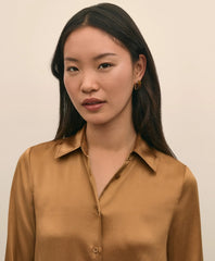 Relaxed Fit Silk Charmeuse Blouse