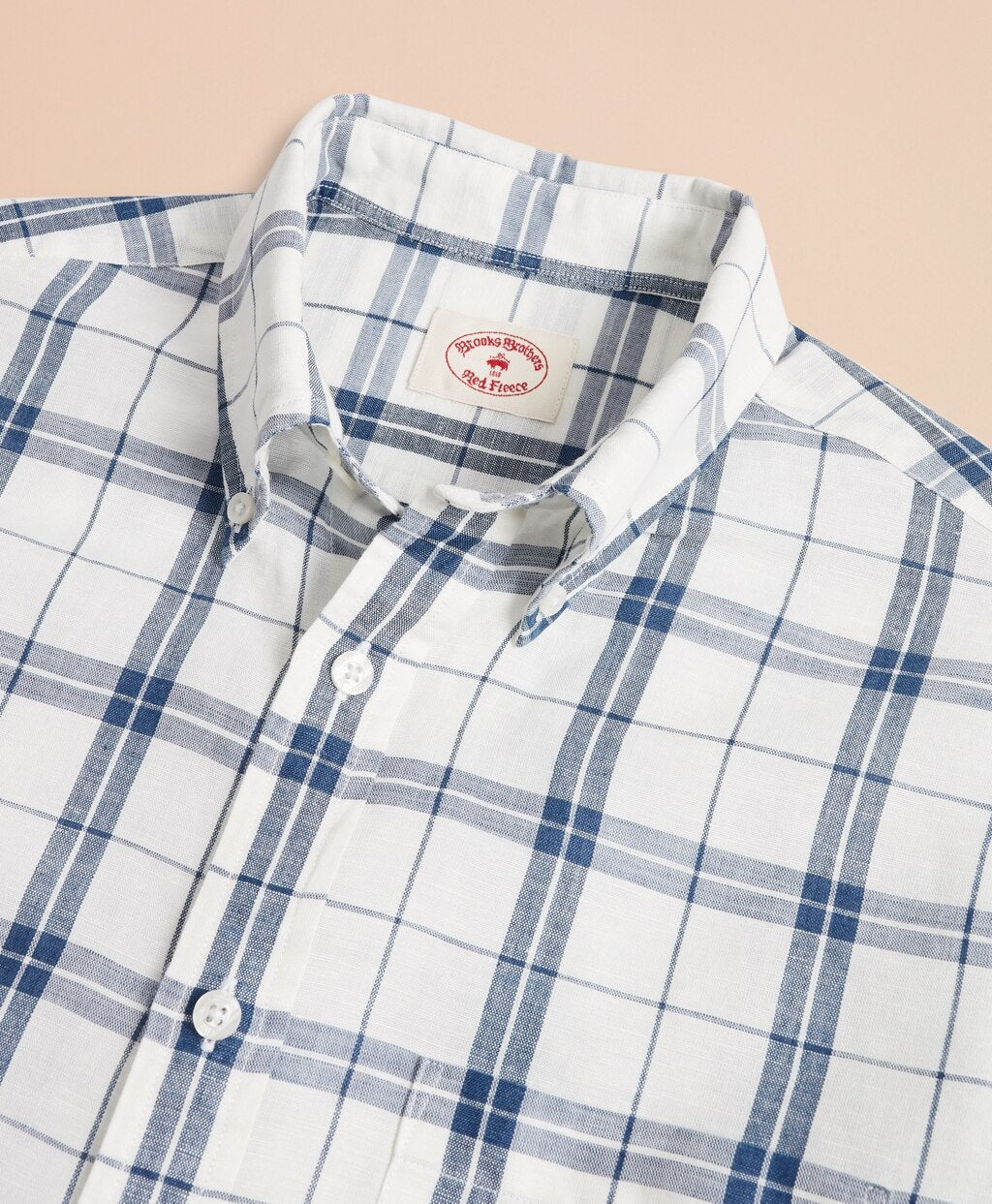 Plaid Linen-Blend Sport Shirt