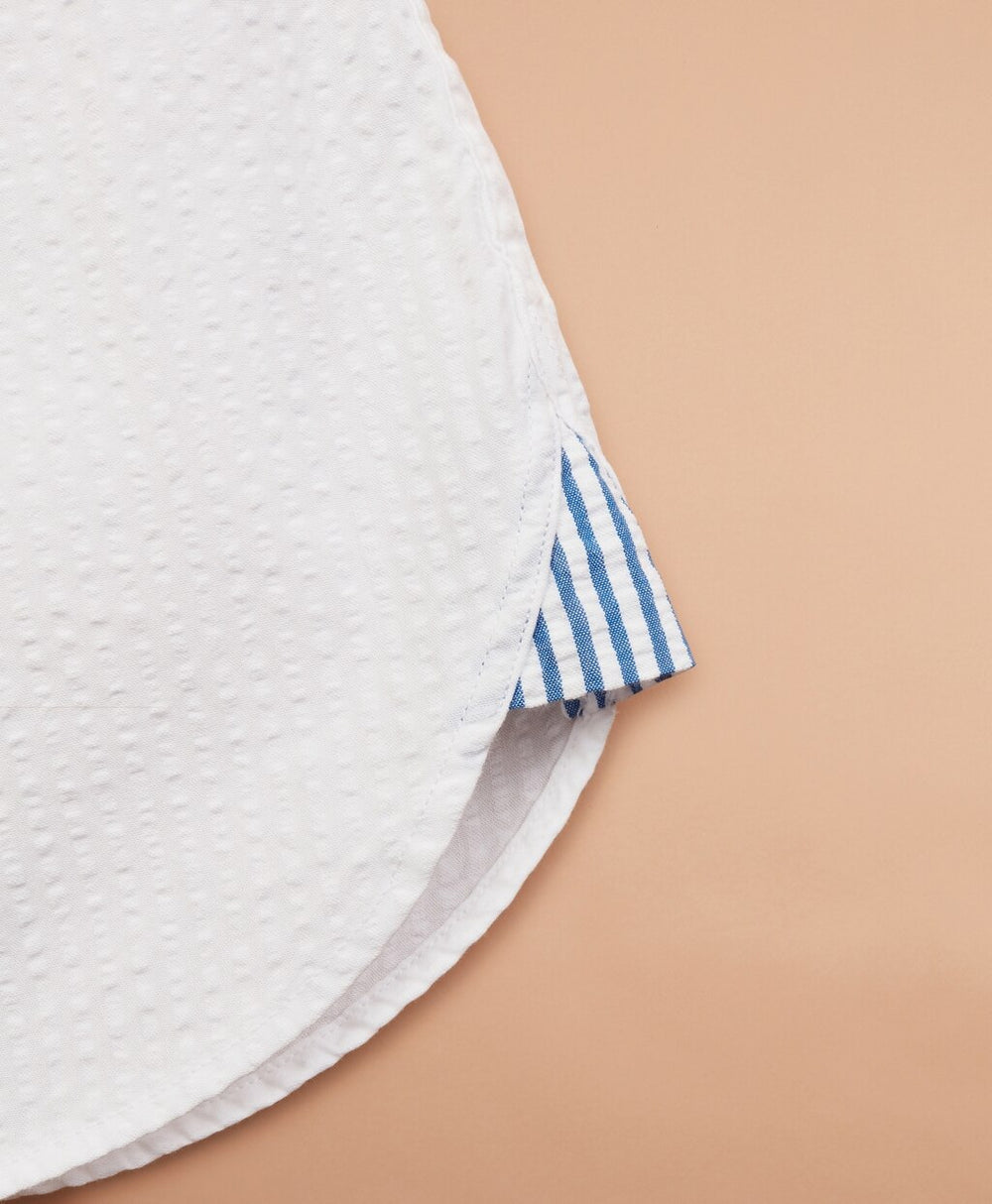 Seersucker Striped-Pocket Shirt