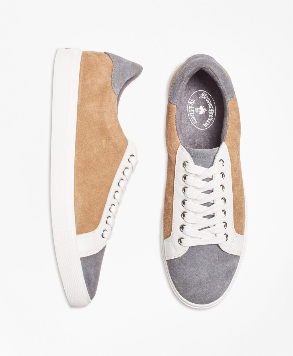 Color-Block Suede Sneakers