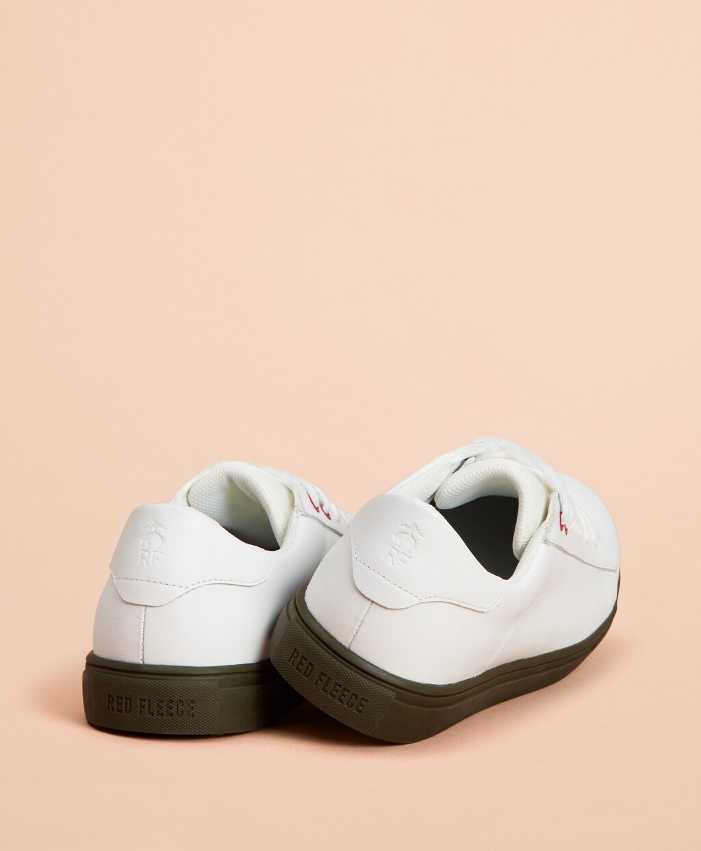 Color-Contrast Leather Sneakers