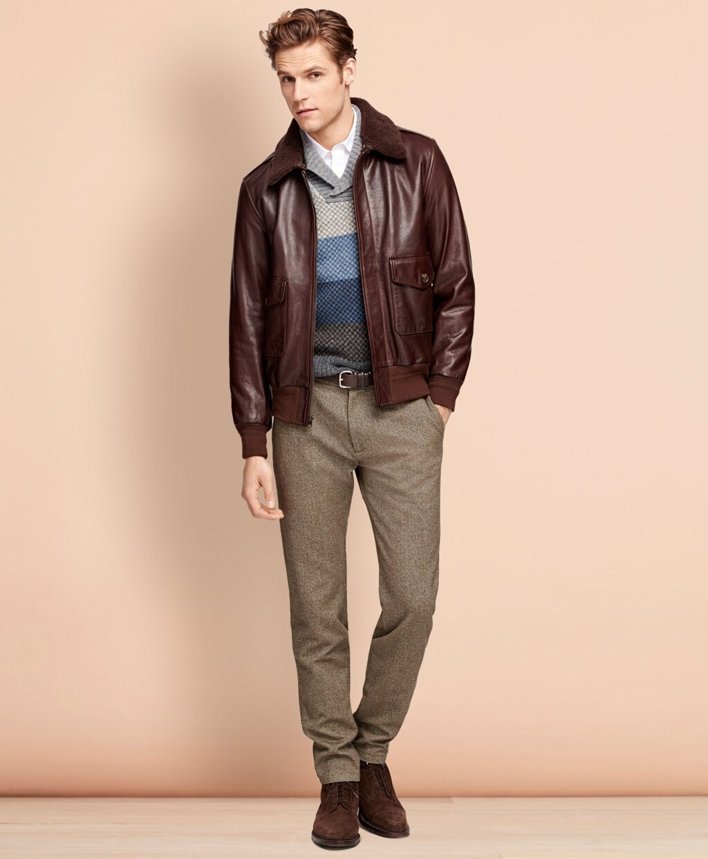 Leather Bomber Jacket