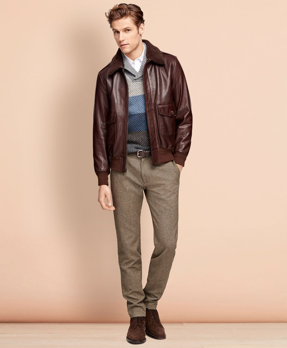 Leather Bomber Jacket