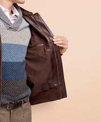 Leather Bomber Jacket