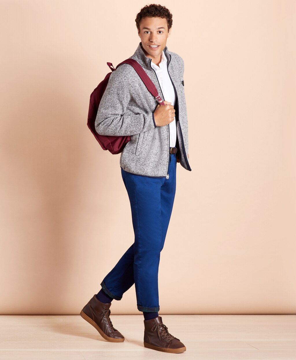 Zip-Up Fleece Sweater Jacket