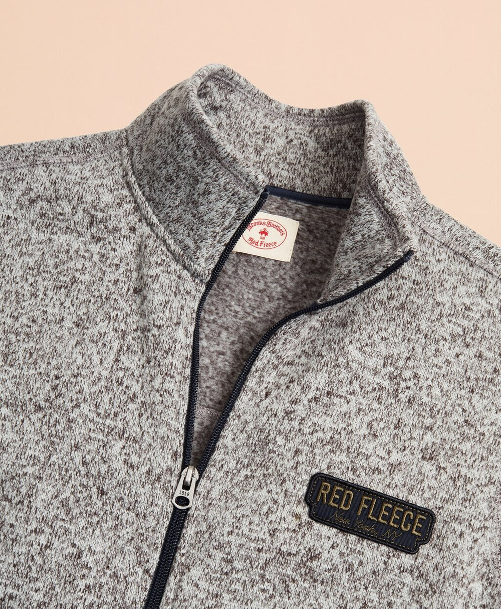 Zip-Up Fleece Sweater Vest