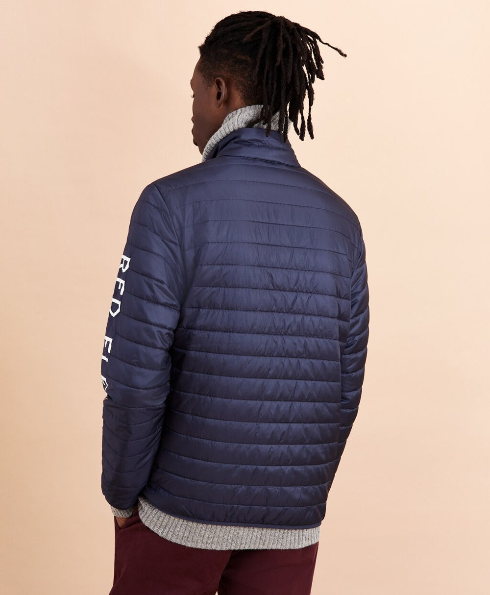 Water-Resistant Red Fleece Puffer Jacket