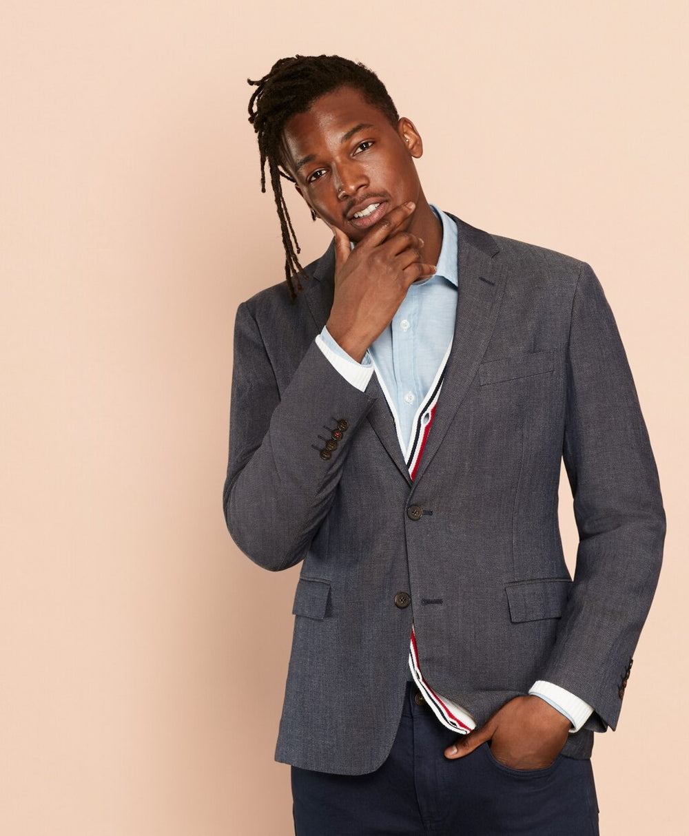 Linen-Blend Twill Sport Coat