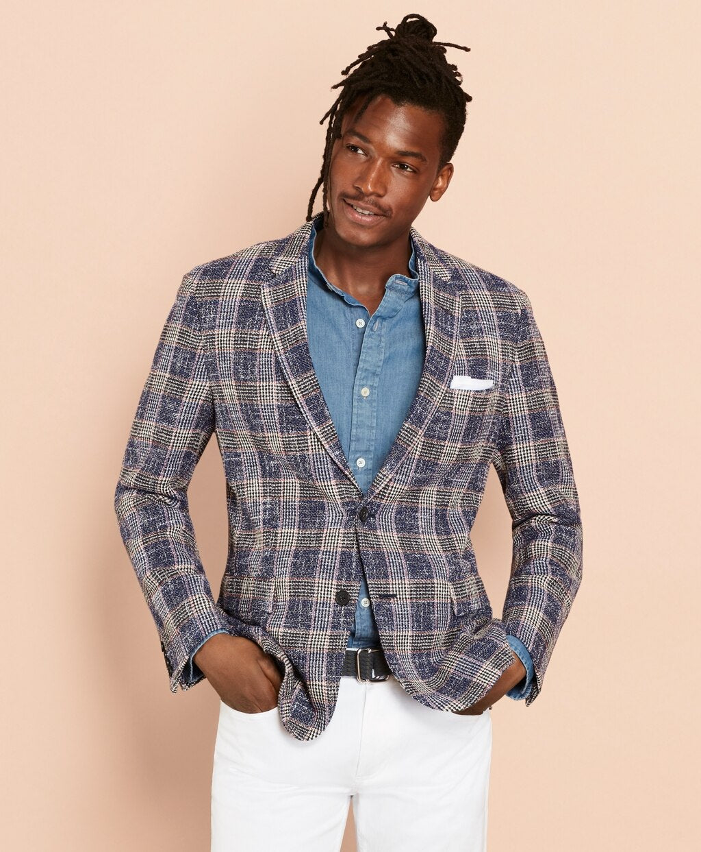 Plaid Dobby Sport Coat