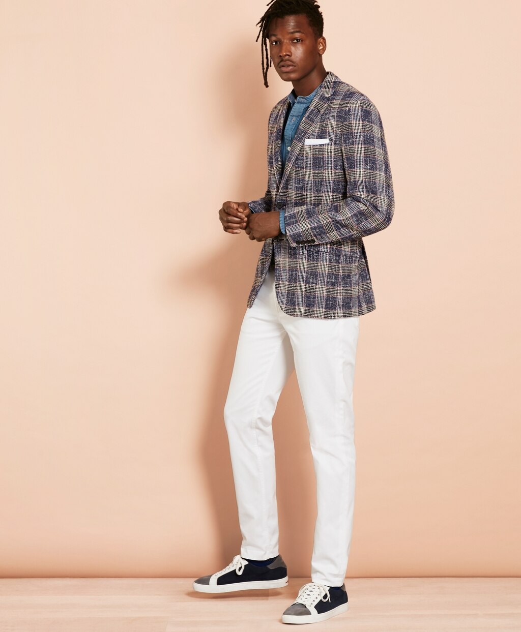 Plaid Dobby Sport Coat