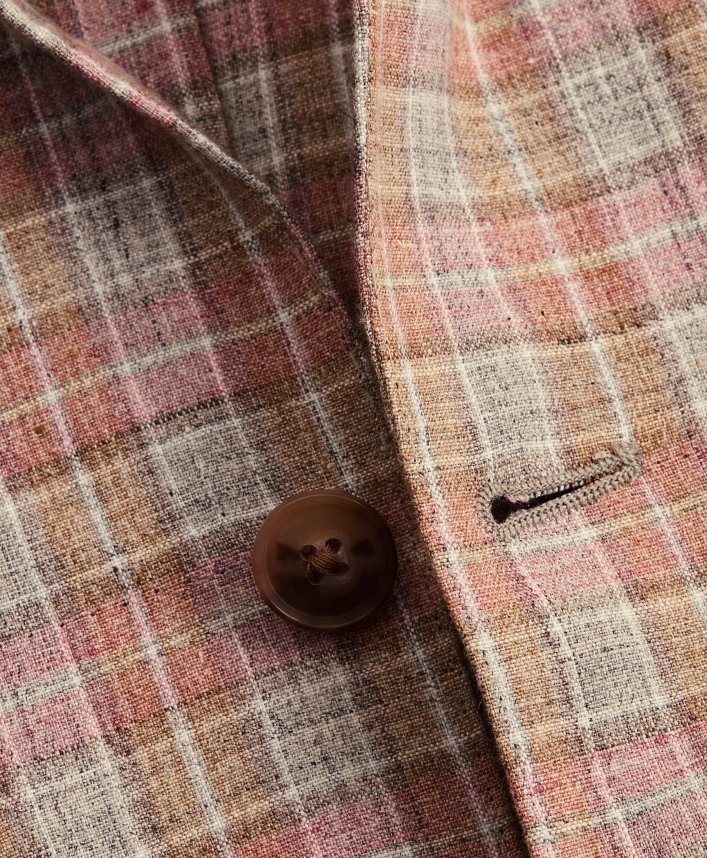 Plaid Linen Sport Coat