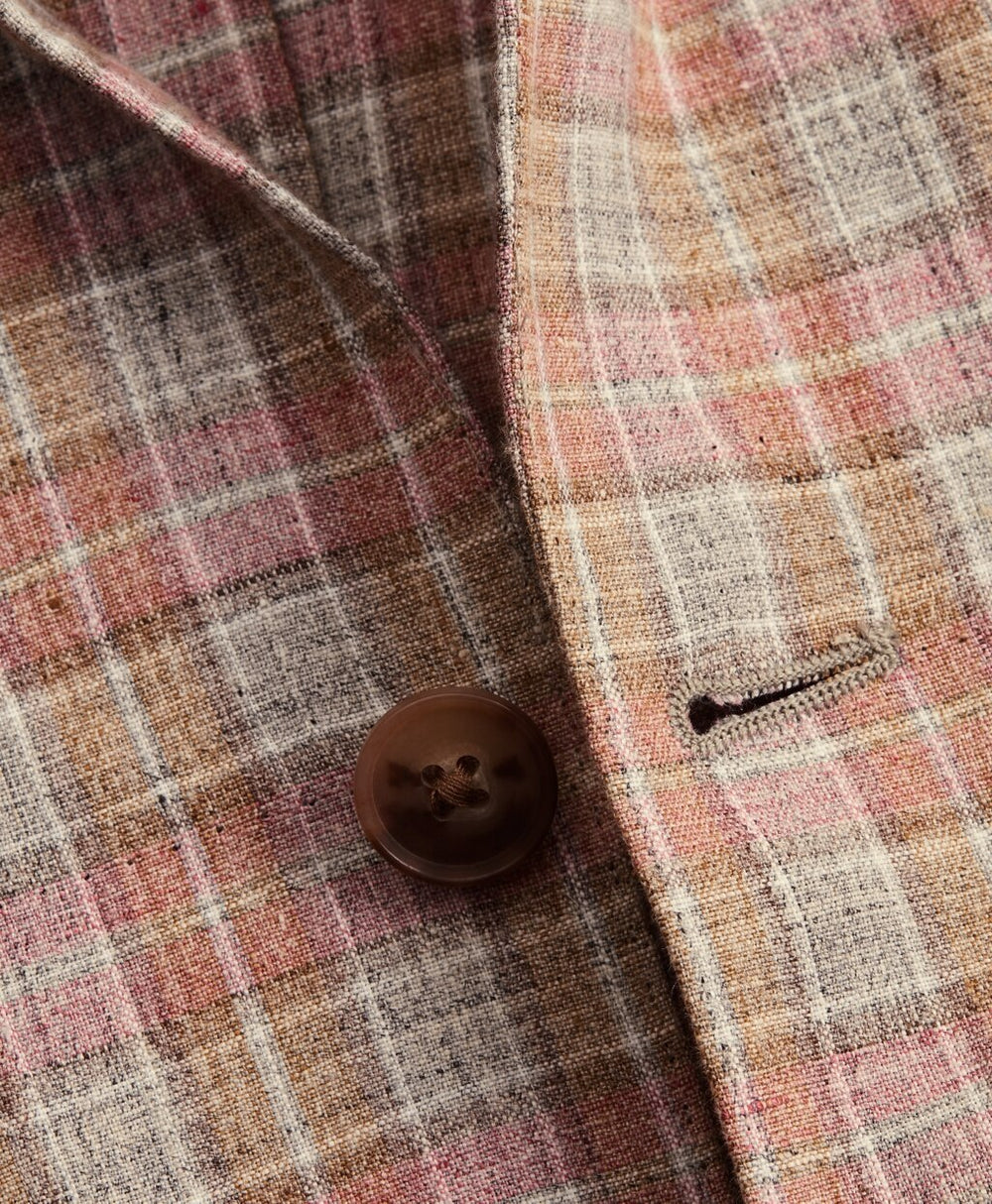 Plaid Linen Sport Coat