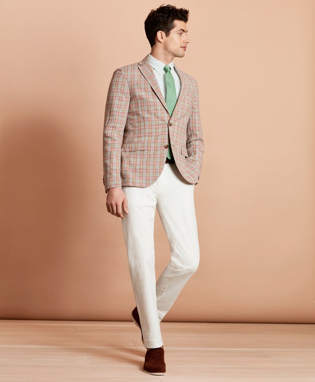 Plaid Linen Sport Coat