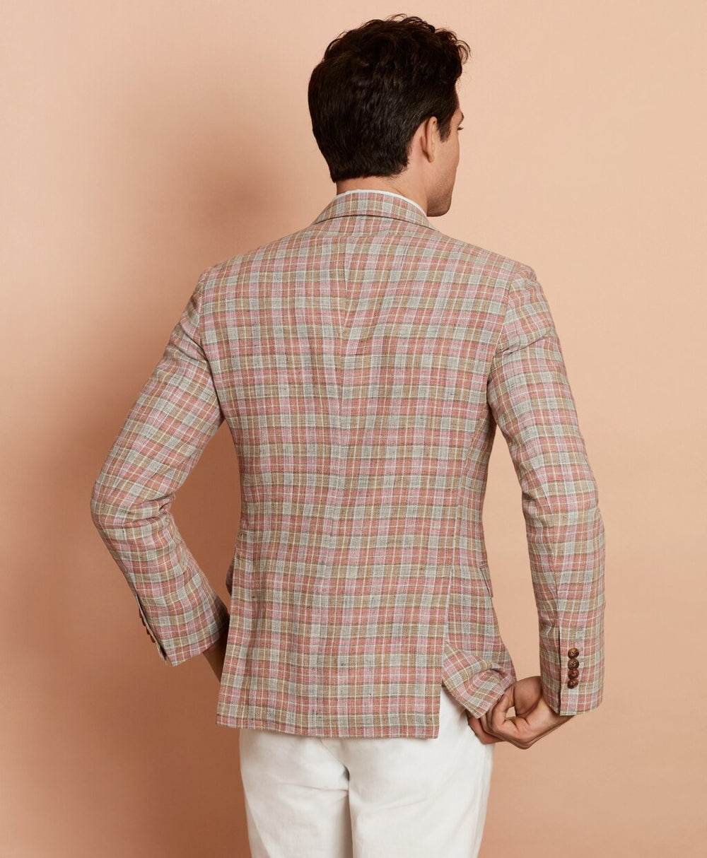 Plaid Linen Sport Coat