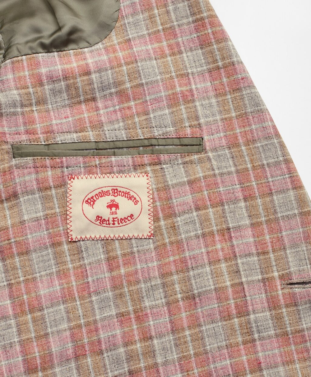 Plaid Linen Sport Coat