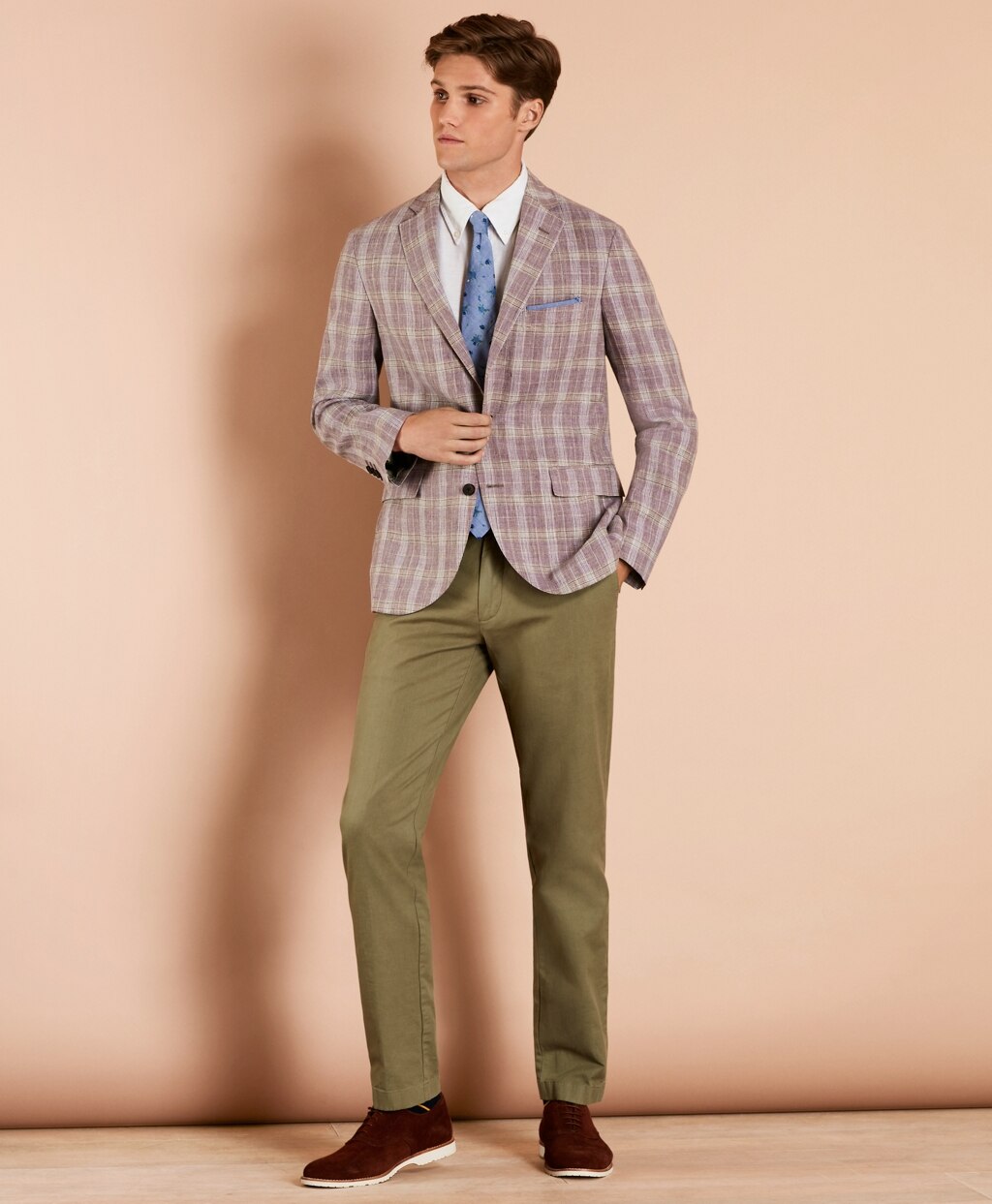 Plaid Linen Sport Coat