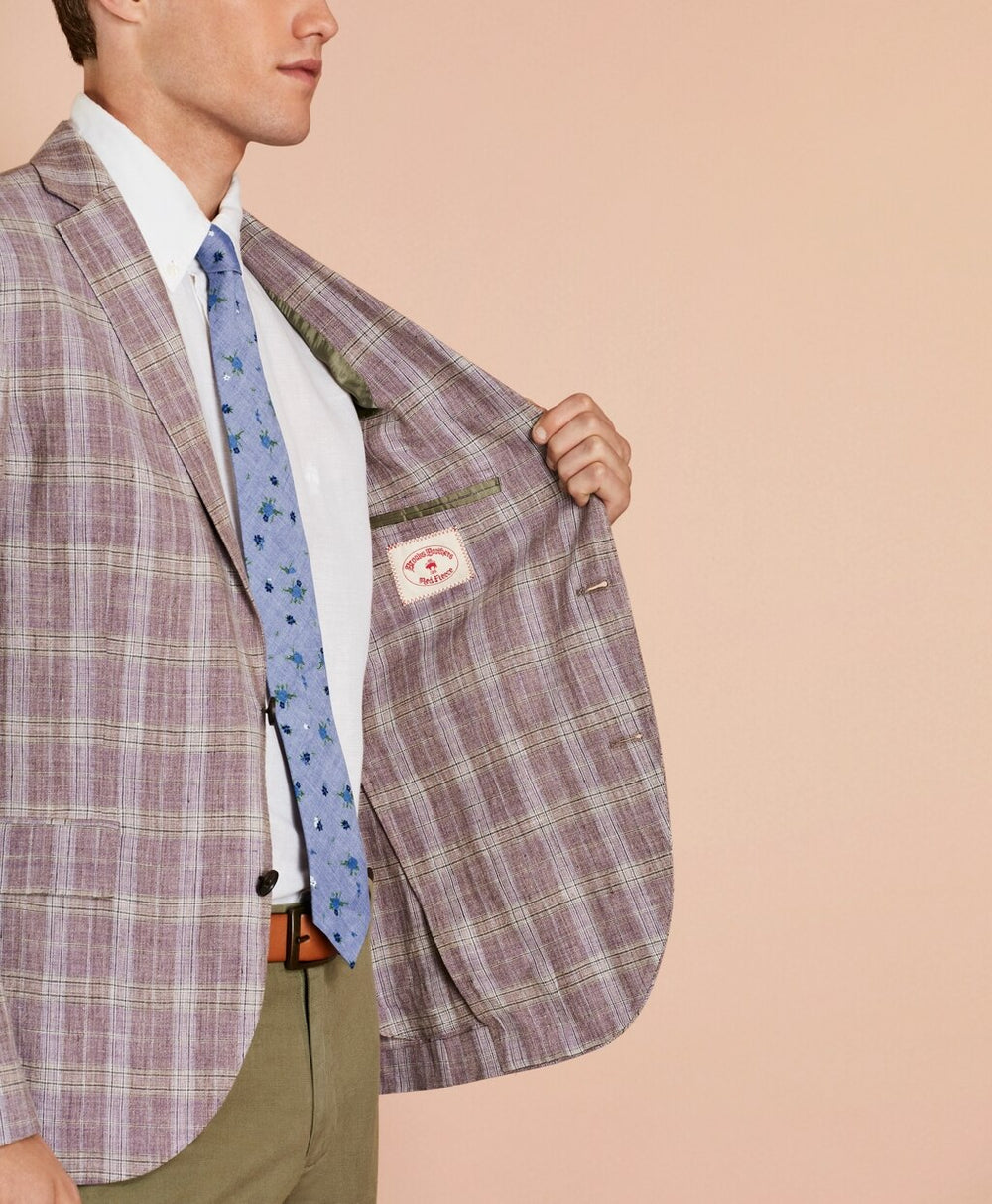 Plaid Linen Sport Coat
