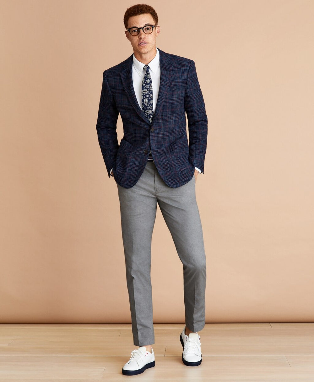 Wool-Blend Plaid Sport Coat