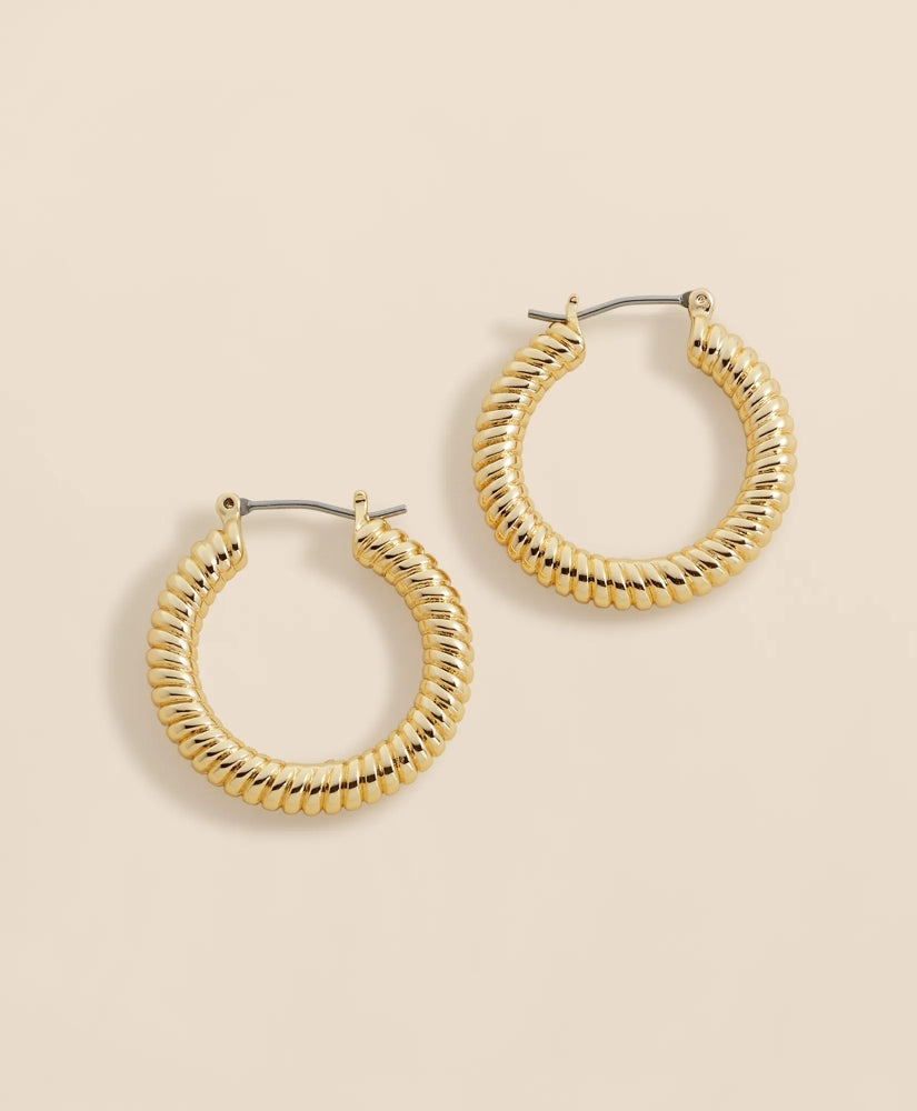 Rope Twist Gold-Toned Hoop Earrings