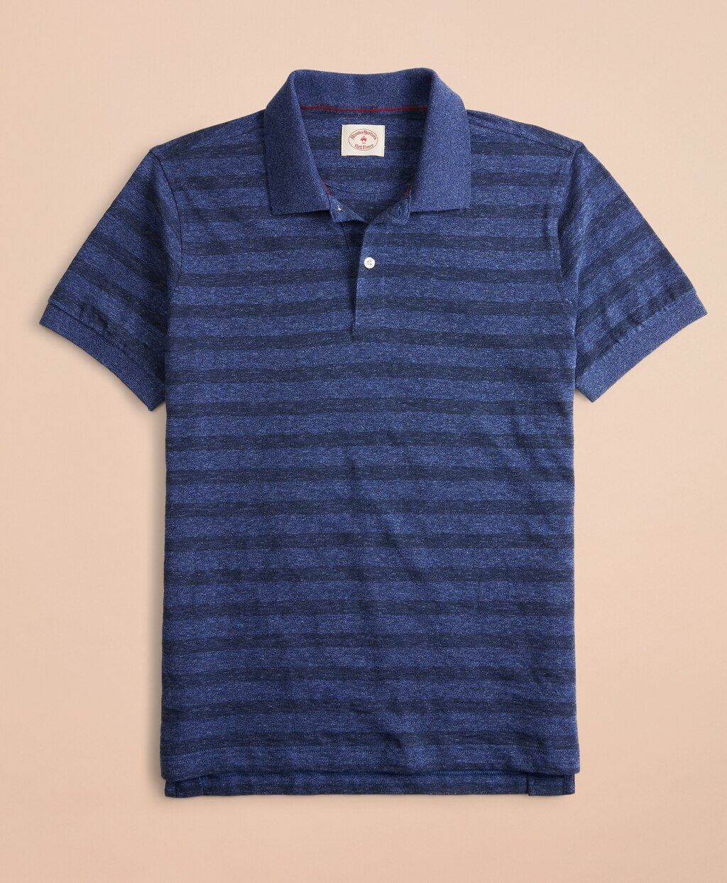 Striped Slub Cotton Jersey Polo Shirt