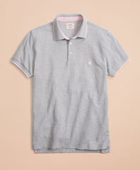 Tipped Heathered Pique Polo Shirt